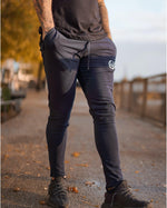 LUX SPORT - Active Streetwear Mens Bottoms Tech Joggers - Navy