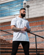 LUX SPORT - Active Streetwear Mens T-Shirts & Tops Oversized Tee - White