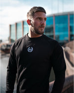 LUX SPORT - Active Streetwear Mens T-Shirts & Tops Premium Raglan Crew Neck - Black
