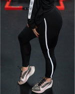 LUX SPORT - Active Streetwear Womens Leggings Contrast Leggings - Black/White