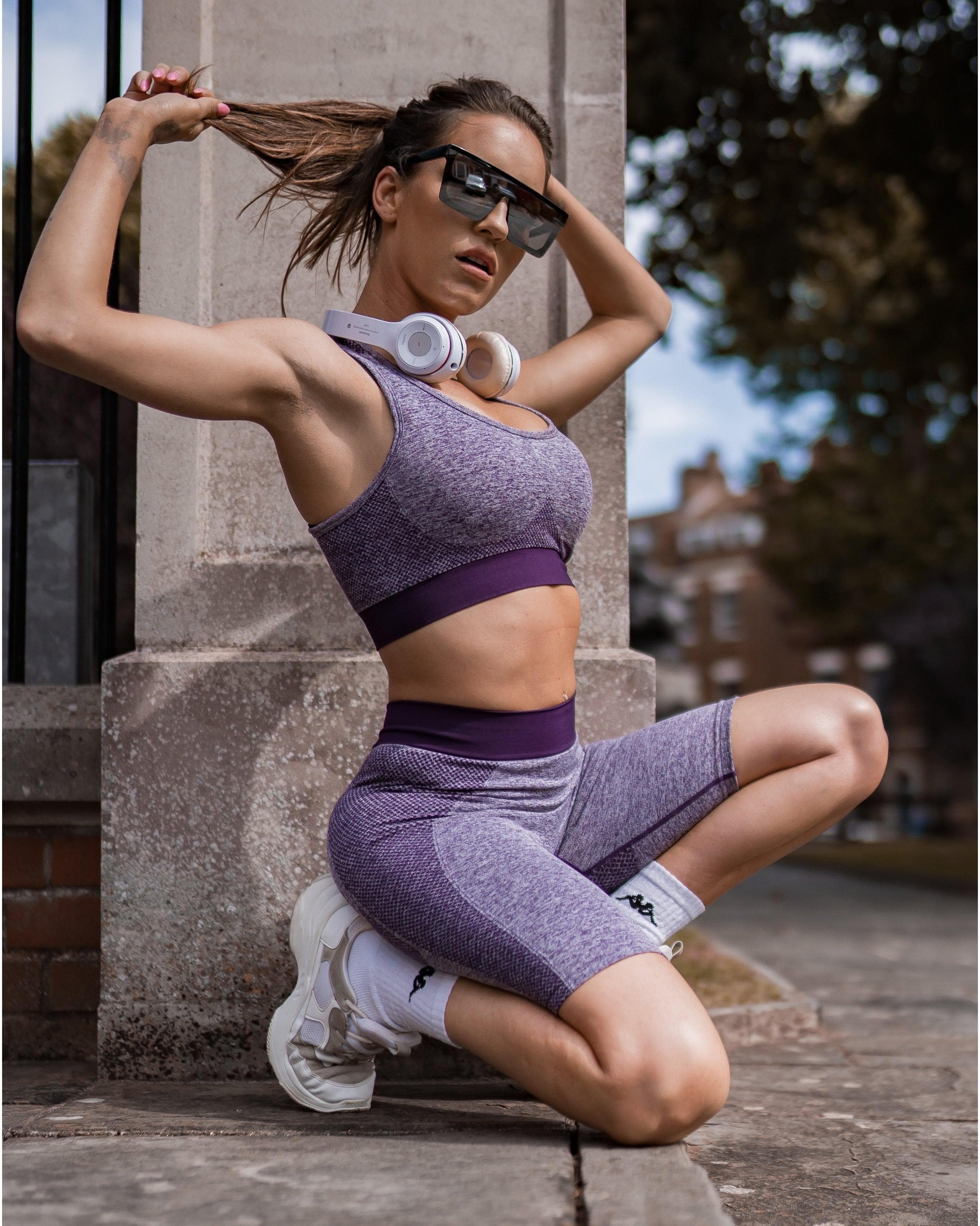 Sculpt Seamless Cycle Shorts - Purple – LUX SPORT